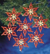 Poinsettias Holiday Beaded Ornament Kit