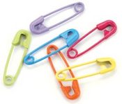Tropical Color Assorted Safety Pin Clips