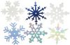 Large Winter Shimmer Snowflakes Shapes