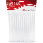 Clear 1" Round Snap On Top Craft 8" Tubes, 10/pkg