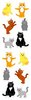 Playful Cats Sticker Strips - Mrs. Gorssman