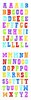Block Multi Color Alphabet Sticker Strips - Mrs. Grossman