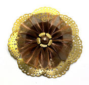 Gold Pin Clip Fleur - Laliberi
