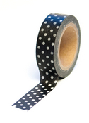 Black Polka Dots  Washi Tape - Queen & Co