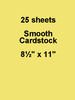 Sour Lemon 8.5 x 11 Cardstock - Bazzill Card Shoppe, 25 pack