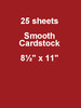 Wax Lips 8.5 x 11 Cardstock - Bazzill Card Shoppe, 25 pack