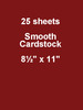 Peppermint 8.5x11 Card Shoppe Cardstock Pack - Bazzill