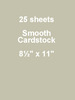 Taffy 8.5 x 11 Cardstock - Bazzill Card Shoppe, 25 count