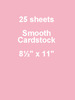 Cotton Candy 8.5x11 Card Shoppe Cardstock Pack - Bazzill