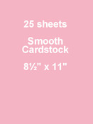 Cotton Candy 8.5 x 11 Cardstock - Bazzill Card Shoppe, 25 count