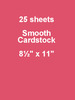 Candy Hearts 8.5 x 11 Cardstock - Bazzill Card Shoppe, 25 pack