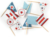 Star Mini Flags - Red White Blue - We R Memory Keepers