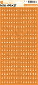 9 To 5 Orange & Creme Sticky Keys Alpha Stickers - October Afternoon