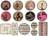 Burlesque Resin Round Stickers - FabScraps
