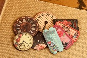 Rosarian Wood Clocks And Tickets - Prima