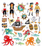 Sea Pirate Multi-Colored Stickers