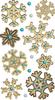 Wooden Snowflake Stickers