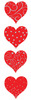 Red & Silver Heart Stickers - Mrs. Grossmans