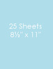 Ocean Breeze 8.5 x 11 Untextured Cardstock - 25 Sheet Pack - Bazzill
