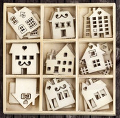 Houses & Building Wood Icons In A Box - Prima