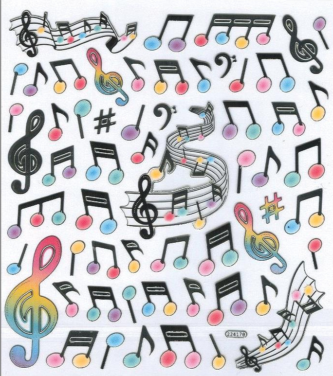 Paper Crafts > Stickers > Music > Musical Notes Stickers: A Cherry On Top