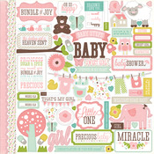 Bundle Of Joy Girl Element Sticker Sheet - Echo Park