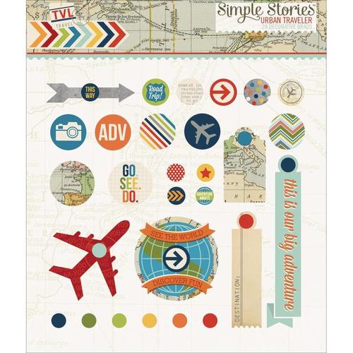 Hot Products > Urban Traveler Decorative Brads Simple Stories A