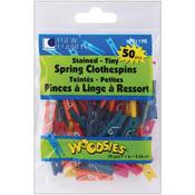 Tiny Colored Spring Clothespins
