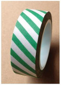 Green Barber Stripe Washi Tape - Love My Tapes