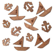 Boats & Anchors Laser Cut Veneer Shapes - Atlantic - Studio Calico 