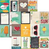 3x4 Journaling Card Elements Paper - I {Heart} Summer - Simple Stories
