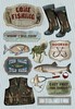 Wishin' I Was Fishin' Cardstock Stickers - Karen Foster