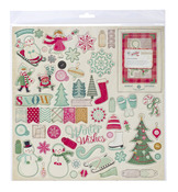 Bundled Up 12 x 12 Chipboard Stickers - Crate Paper