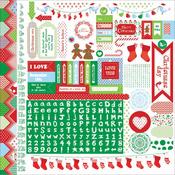 Santa's List 12 x 12 Sticker Sheet - KaiserCraft