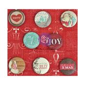 Holiday Jubilee Flair Buttons - Prima
