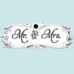 Wedding Mr. & Mrs. Title Wave Sticker - Jolee's Boutique