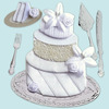 Wedding Cake Dimensional Stickers - Jolee's Boutique