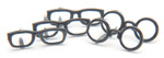 Black Glasses Brads - Eyelet Outlet