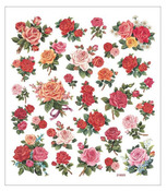 Classic Rose Glittered Multi Color Stickers