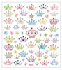 Bejeweled Crowns Mulit Color Stickers