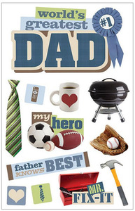 Greatest Dad 3D Stickers - Paper House