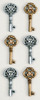 Antique Keys Mini Stickers - Little B