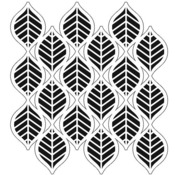 Art Deco Leaves 12 x 12 Stencil - The Crafters Workshop