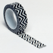 Black Chevron Trendy Washi Tape - Queen & Co
