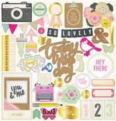 Notes & Things 12 x 12 Chipboard Stickers - Crate Paper