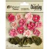 Pink Petite Blooms - Darjeeling Teastained - Petaloo