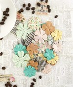 Vanilla Latte Paper Flowers - Coffee Break - Prima