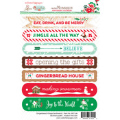 Gingerbread Village Sentiment 4 x 6 Stickers - Webster's Pages