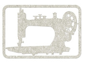 Sewing Machine Die Cut Chipboard Shape - FabScraps