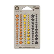 Orange, Yellow and Black Stars Enamel Stickers - Owloween - Jillibean Soup